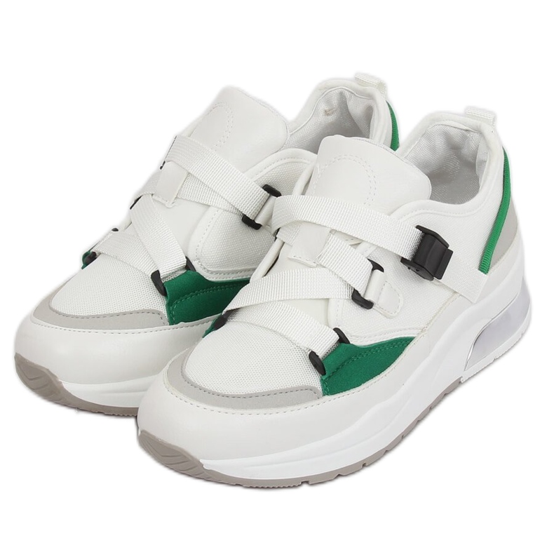 Weiße Sportschuhe 8801 Weiß grün