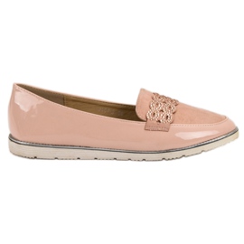 SHELOVET Lackierte Loafer rosa