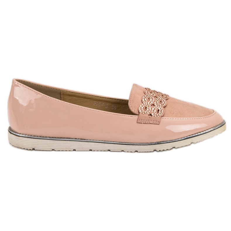 SHELOVET Lackierte Loafer rosa