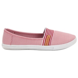 Komfortabler VICES Slipony weiß rot