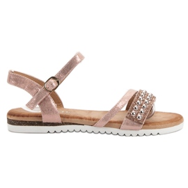 Groto Gogo Sandalen mit Glitzer rosa