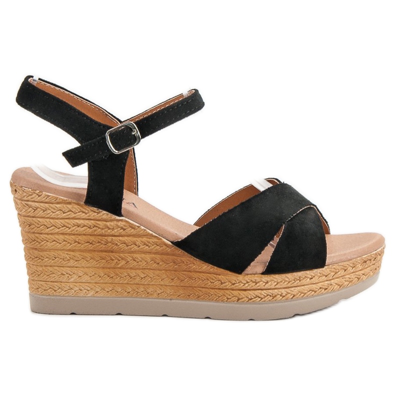 SHELOVET Schwarze Sandalen