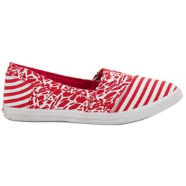Sweet Shoes Slipons mit Muster weiß rot