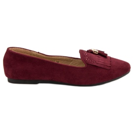 SHELOVET Loafer mit Fransen rot
