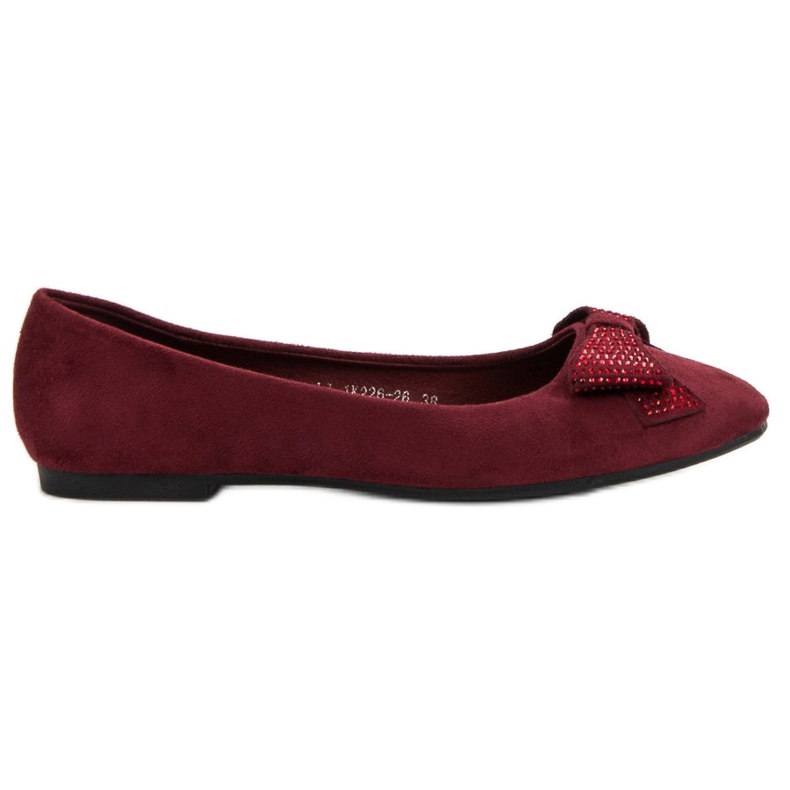 Best Shoes Kastanienbraune Ballerinas rot