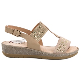 Kylie Sandalen auf der Plattform beige