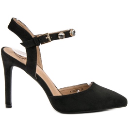 Kylie High Heels mit freiliegendem Absatz schwarz