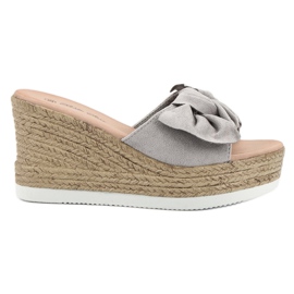 Bello Star Keilsandalen aus Wildleder grau