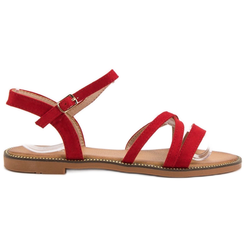 Ch. Creation Sandalen aus Wildleder rot