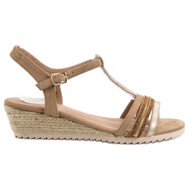 Kylie Espadrilles-Sandalen braun gelb