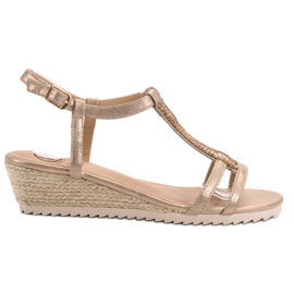 Kylie Bequeme Keilsandalen gelb