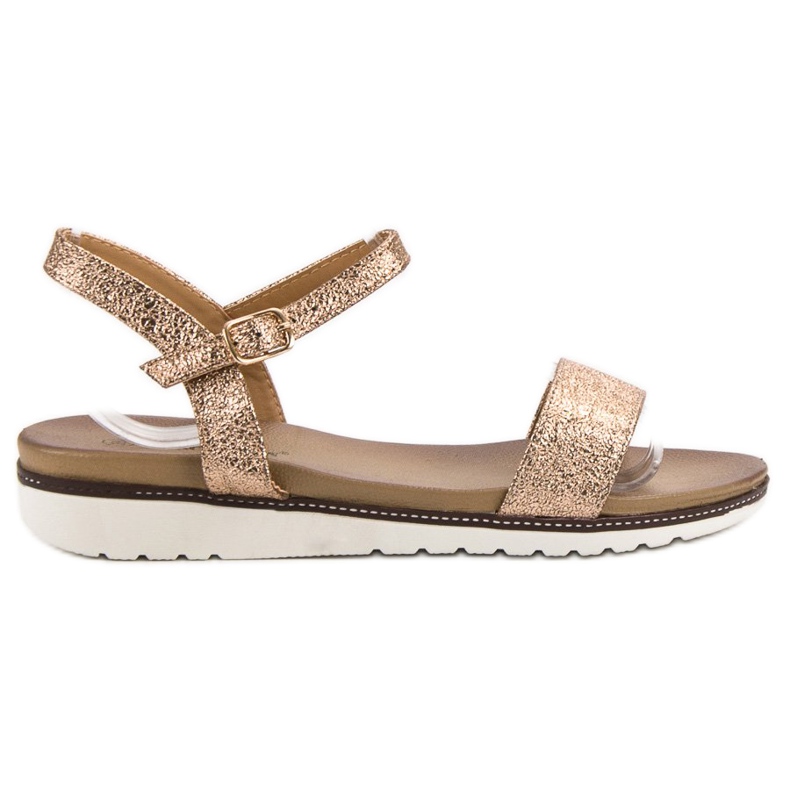 Ch. Creation Glänzende Sandalen gelb