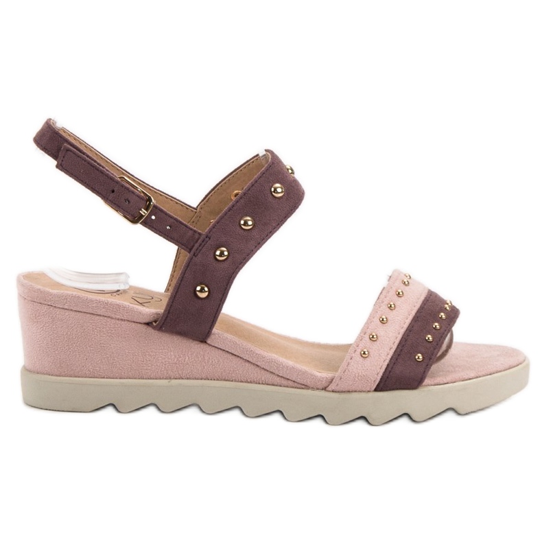 Kylie Sandalen mit Strasssteinen mehrfarbig rosa