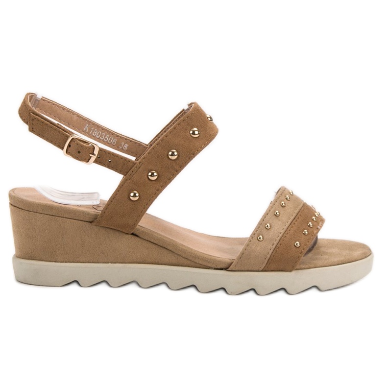 Kylie Sandalen mit Strasssteinen braun