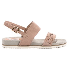 Evento Puder durchbrochene Sandalen rosa