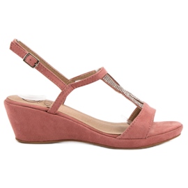 Kylie Rosa Sandalen mit Kristallen