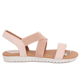 Beige Damensandalen X565 Champagner braun rosa