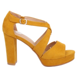 Gelbe VV-23 Gelbe Plateau-Sandalen