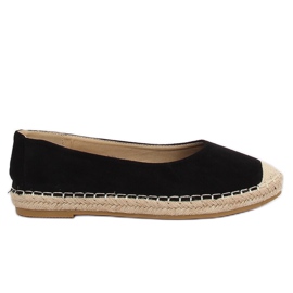 Schwarze Ballerina Espadrilles N-2980 Schwarz