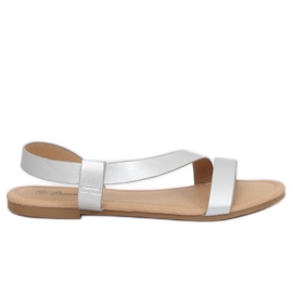 Silberne Sandalen für Damen 938 Silver grau