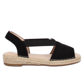 Schwarze Damen Espadrilles SA-2893 Schwarz