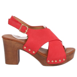 Sandalen ala rote Clogs D-131 Rot