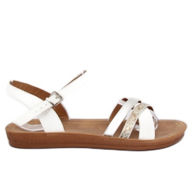 Weiße Sandalen für Damen TS-9 Weiß