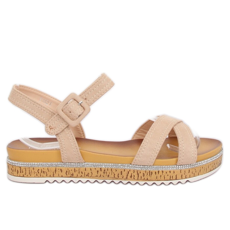 Beige Sandalen für Damen Y1521 Beige