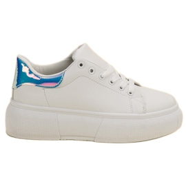 Renda Weiße Schuhe auf der Plattform