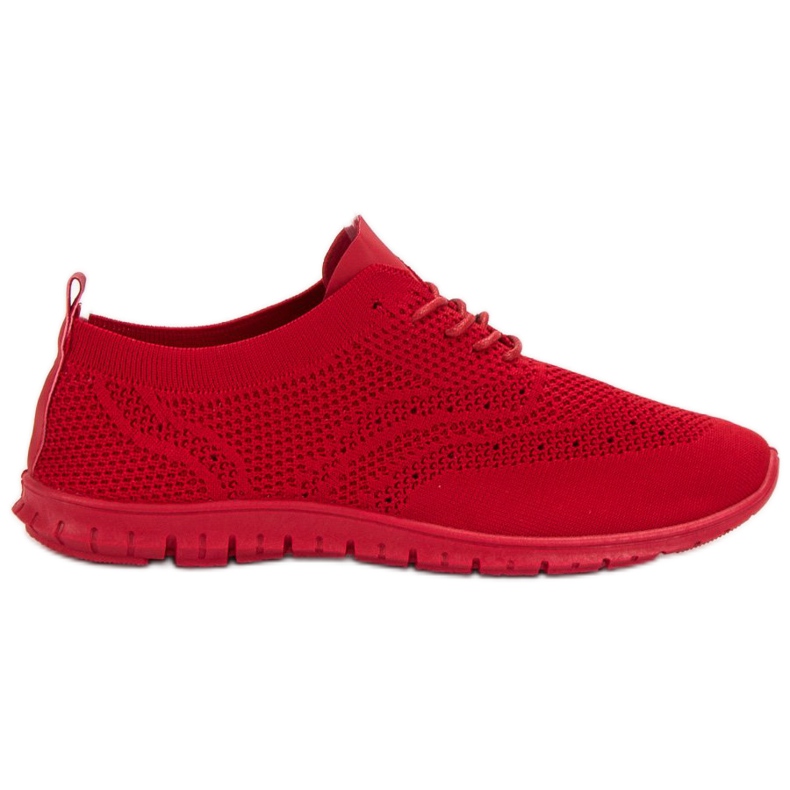 SHELOVET Textile Schnürschuhe rot