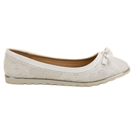 SHELOVET Ballerina mit Spitze weiß