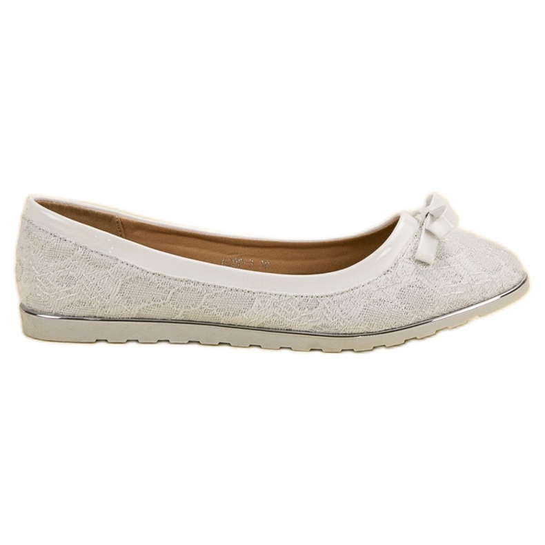 SHELOVET Ballerina mit Spitze weiß