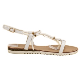 SHELOVET Weiße Sandalen