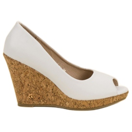 Pumps mit Keilabsatz offen VICES weiß