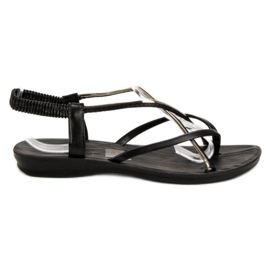Camo Schwarze Sandalen zum Hineinschlüpfen