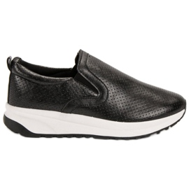 SHELOVET Schwarze Slip-On Schuhe