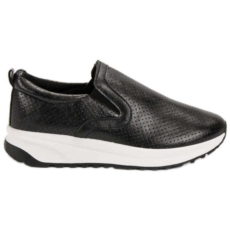 SHELOVET Schwarze Slip-On Schuhe