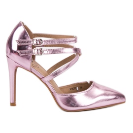 Kylie Glänzende Mode-Nieten rosa