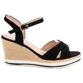 Anesia Paris Modische schwarze Sandalen