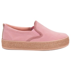 SHELOVET Slipper mit Glitzersohle rosa