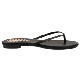 SHELOVET Klassische Flip-Flops schwarz