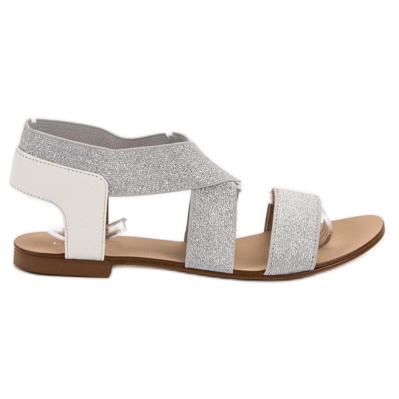 SHELOVET Elegante flache Sandalen grau