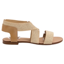 SHELOVET Elegante flache Sandalen braun