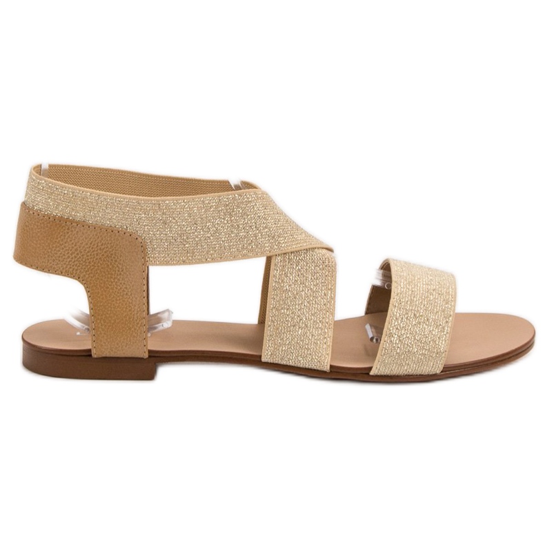 SHELOVET Elegante flache Sandalen braun