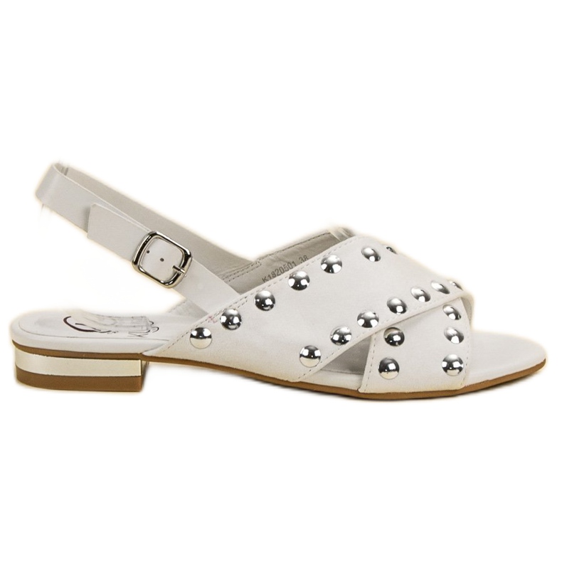 Kylie Weiße Sandalen mit Schnalle