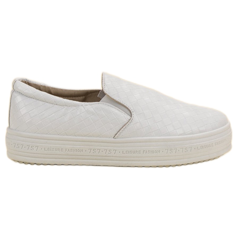 SHELOVET Weiße Slip-On-Sneakers