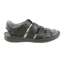 Riko 619 Herren-Sportsandalen in Schwarz
