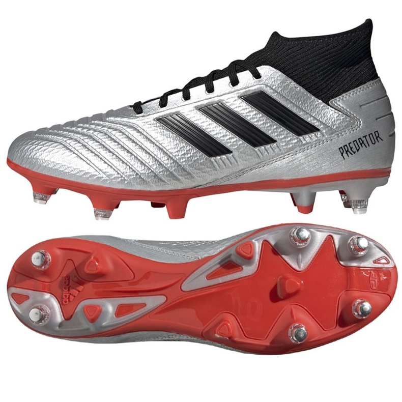 Adidas Predator 19.3 Sg M F99992 Fußballschuhe mehrfarbig silber-