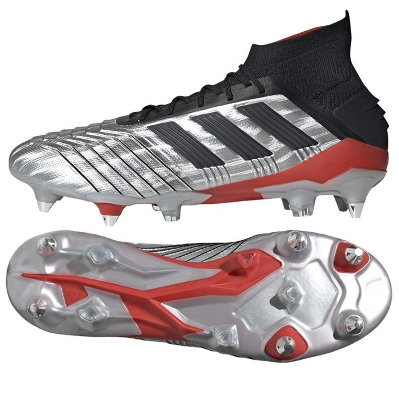 Adidas Predator 19.1 Sg M F99986 Fußballschuhe mehrfarbig silber-