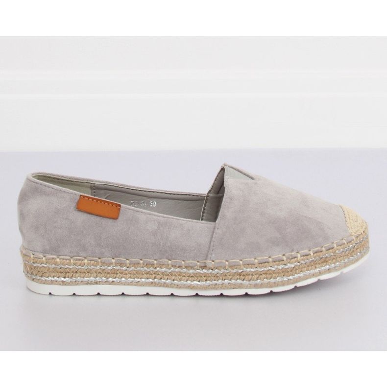 Graue Espadrilles aus Wildleder RC-61 Grey II-GAT